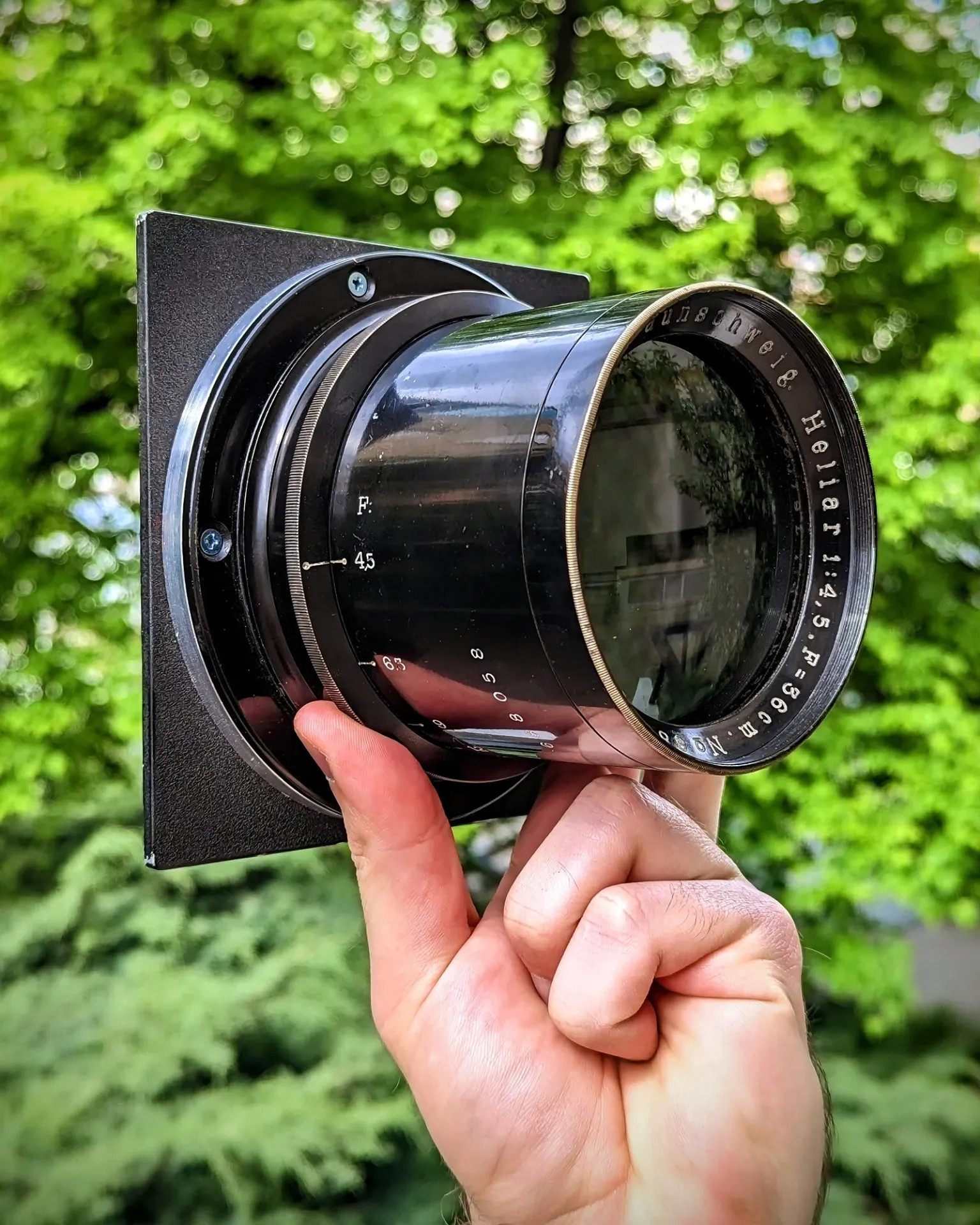 Objectif Voigtlander HELIAR F4.5 210mm – Version Allemagne 1958 Pour Grand Format